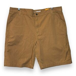 NWT Carhartt Rugged Flex Shorts Mens 42 Relaxed Fit Hickory Canvas Work Utility